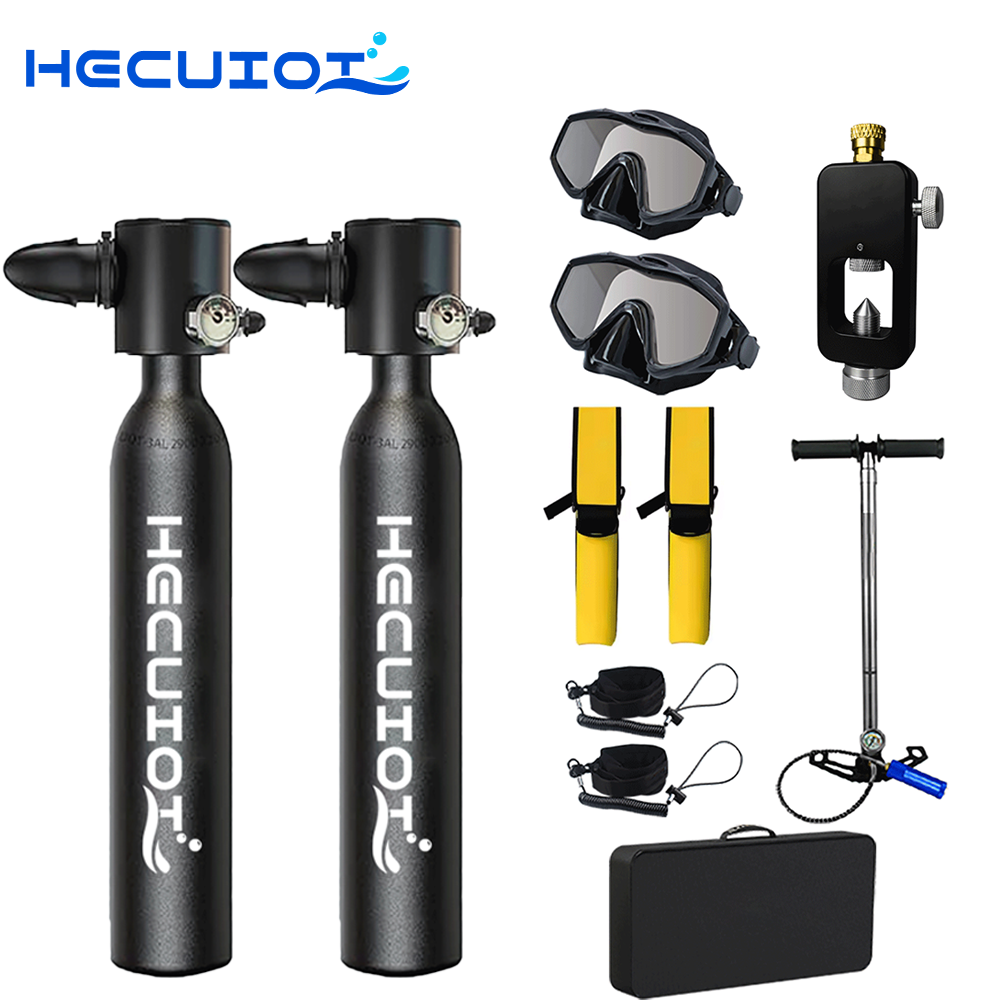 Snorkel Set - HECUIOI Mini Scuba Tank Duikuitrusting 0.5L