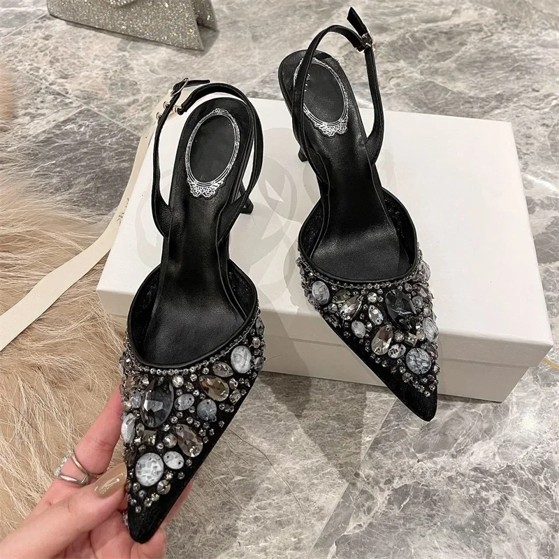 Water Shoes - Baotou Water Diamond Lace Crystal Sandalen