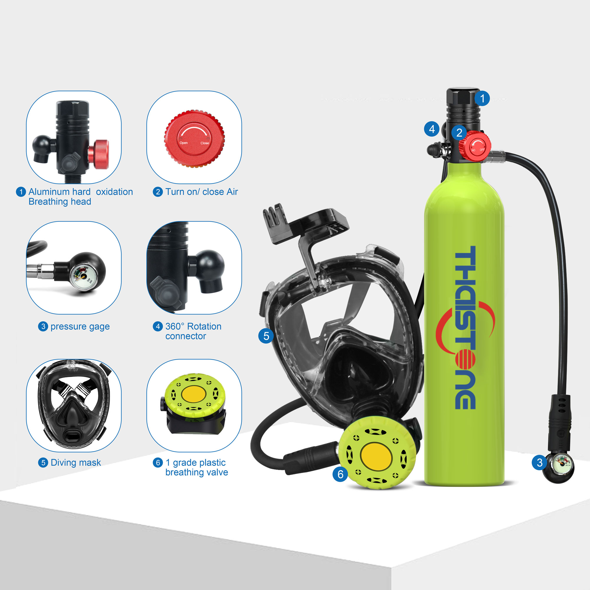 THAISTONE 1L zuurstoftank voor - Diving Mask recensie en prijs